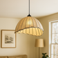 HDC Woven Fabric Dome Pendant Light for Living Room