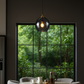 Hdc Modern Smoky Glass Pendant Light Adjustable Hanging Ceiling Lamp with for Dining Room, Bedroom & Living Spaces