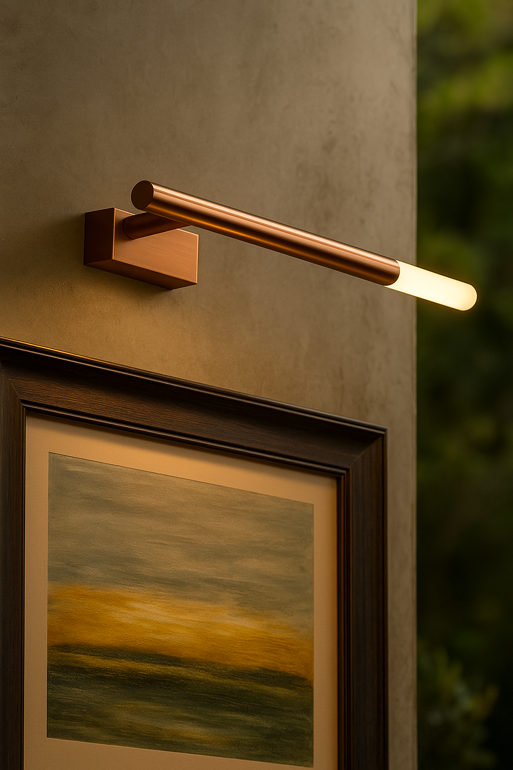 Hdc Minimalist Rose Gold Sleek LED Picture Wall Light- Tricolor