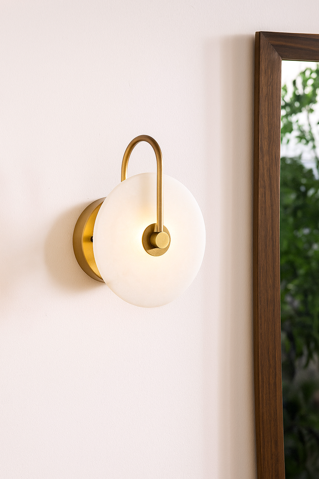 HDC Marble Halo Round Iron & Marble Designer LED Wall Light