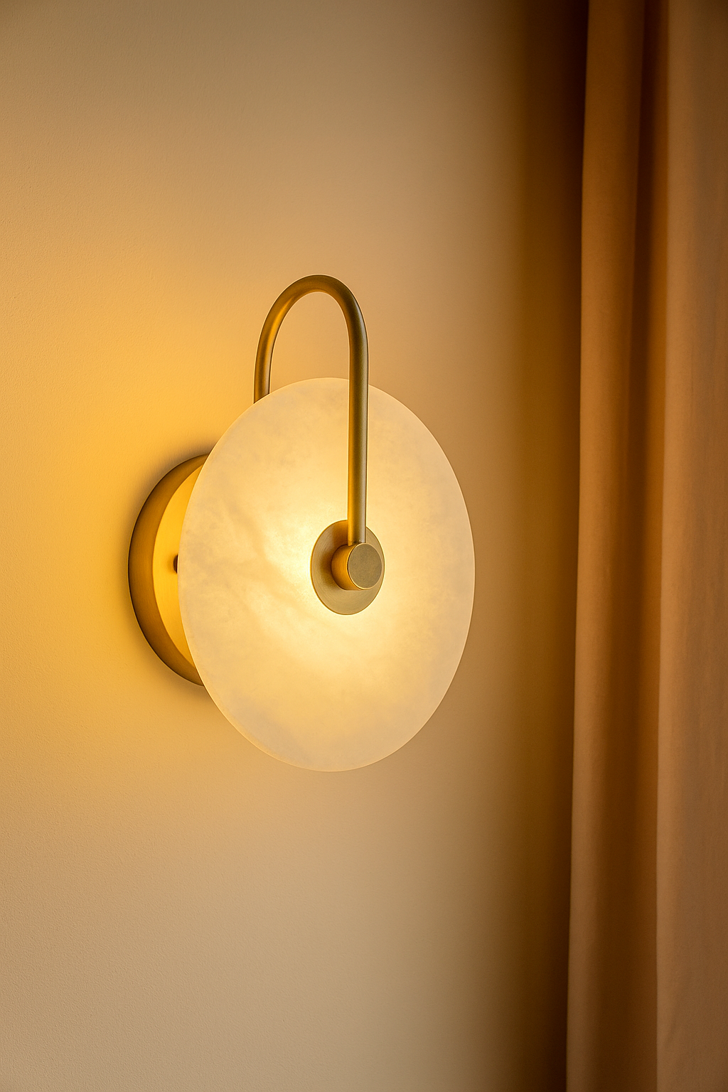 HDC Marble Halo Round Iron & Marble Designer LED Wall Light