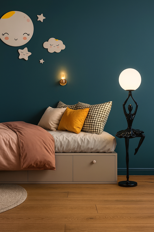 Hdc Girl's Room Dance Girl Standing Lamp Modern Bedroom Art Design led Children's Room Floor Lamp