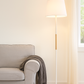 Hdc Nordic Floor Lamp With metal body and linen shade