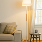 Hdc Nordic Floor Lamp With metal body and linen shade
