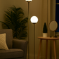 Hdc 2-Globe Modern Freestanding Lamp Living Room Floor Lamp