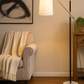 Hdc High Quality Nordic Minimalist Black Gold Metal Floor Lamp with Shade