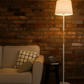 Hdc Nordic Floor Lamp With metal body and linen shade