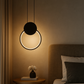 HDC Led 1 Light Modern Pendant Lighting Bedside Minimalist Aluminium - Black (Round)