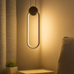 HDC Led 1 Light Modern Pendant Lighting Bedside Minimalist Aluminium - Black (Oval)