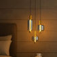 HDC 3 Light Clear Glass Pendant Light for Living Room