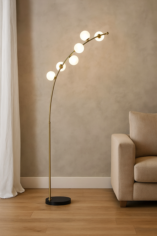 Hdc Nordic Style Arch Frosted Ball Floor Light