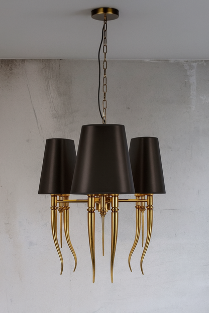 HDC Black & Gold Elephant Tusk Modern Pendant Light for Living Room