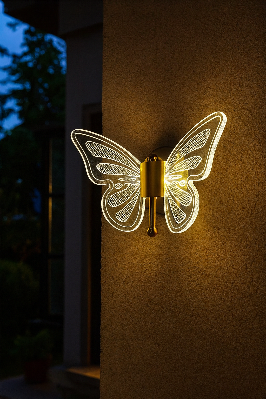 HDC Luminous Butterfly Acrylic LED Wall Light For Living Room