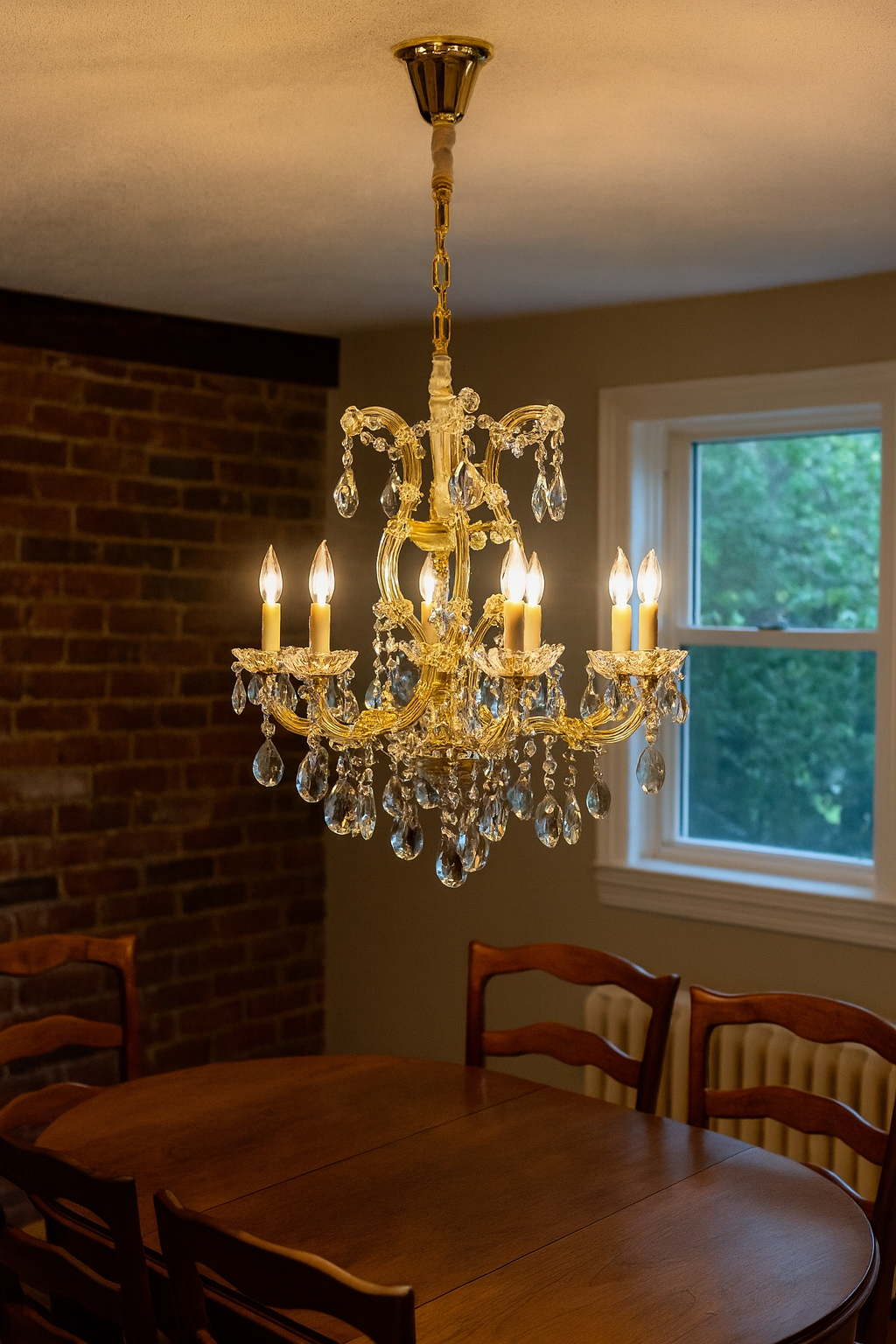 HDC 7 Lights Imperial Crystal Crown Italian Chandelier For Dining Hall