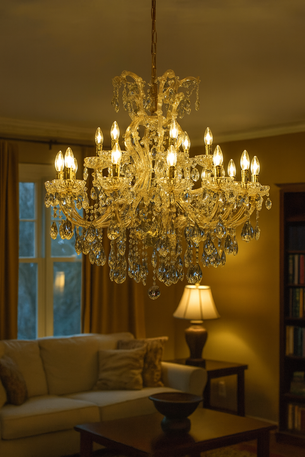 HDC 19 Lights Imperial Crystal Crown Italian Chandelier For Dining Room