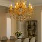 HDC 7 Lights Amber Crystal Italian Chandelier For Luxury Halls