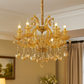 HDC 9 Lights Amber Crystal Italian Chandelier For Luxury Halls