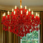 HDC 25 Lights Red Crystal Italian Chandelier For Living Room