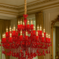 HDC 25 Lights Red Crystal Italian Chandelier For Living Room