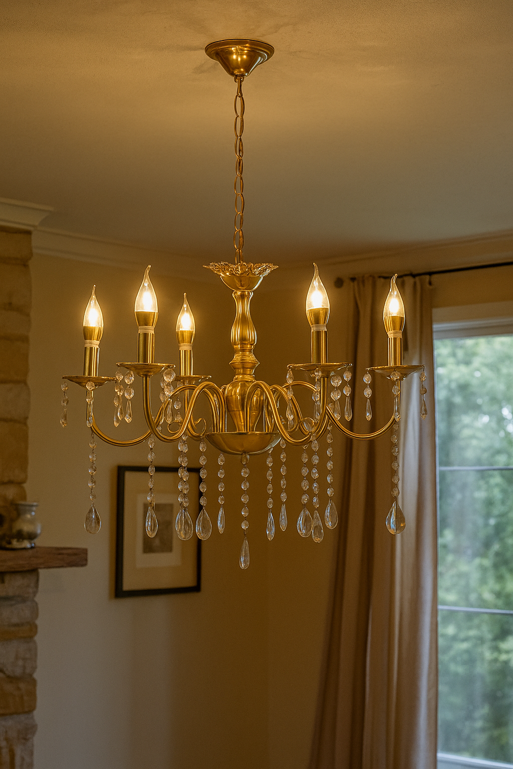 HDC 6 Lights Elegant Classic Metal Italian Chandelier For Living Room