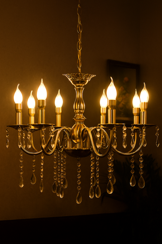 HDC 8 Lights Elegant Classic Metal Italian Chandelier For Living Room