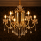 HDC 5 Lights Elegant Classic Metal Italian Chandelier For Living Room