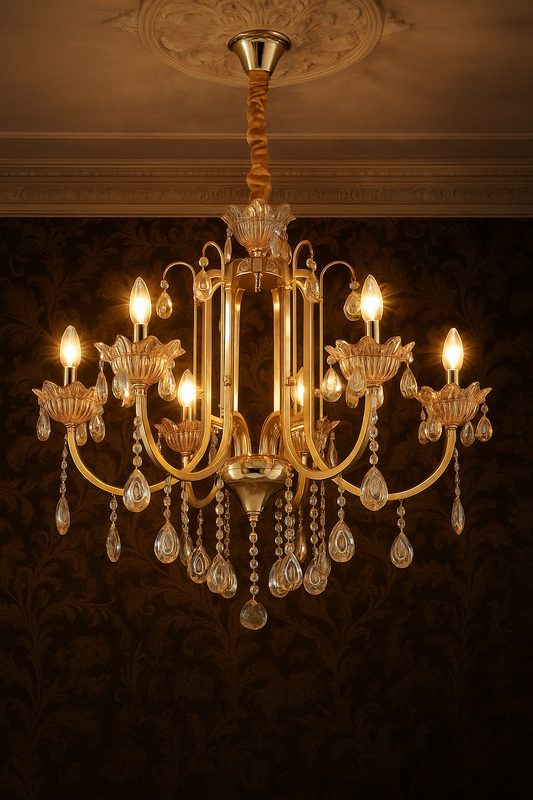 HDC 5 Lights Elegant Classic Metal Italian Chandelier For Living Room