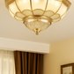 HDC Vintage Luxe Floral Glass Ceiling Light For Living Room
