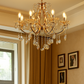 HDC 8 Lights Classic Crystal Metal Italian Chandelier For Living Room