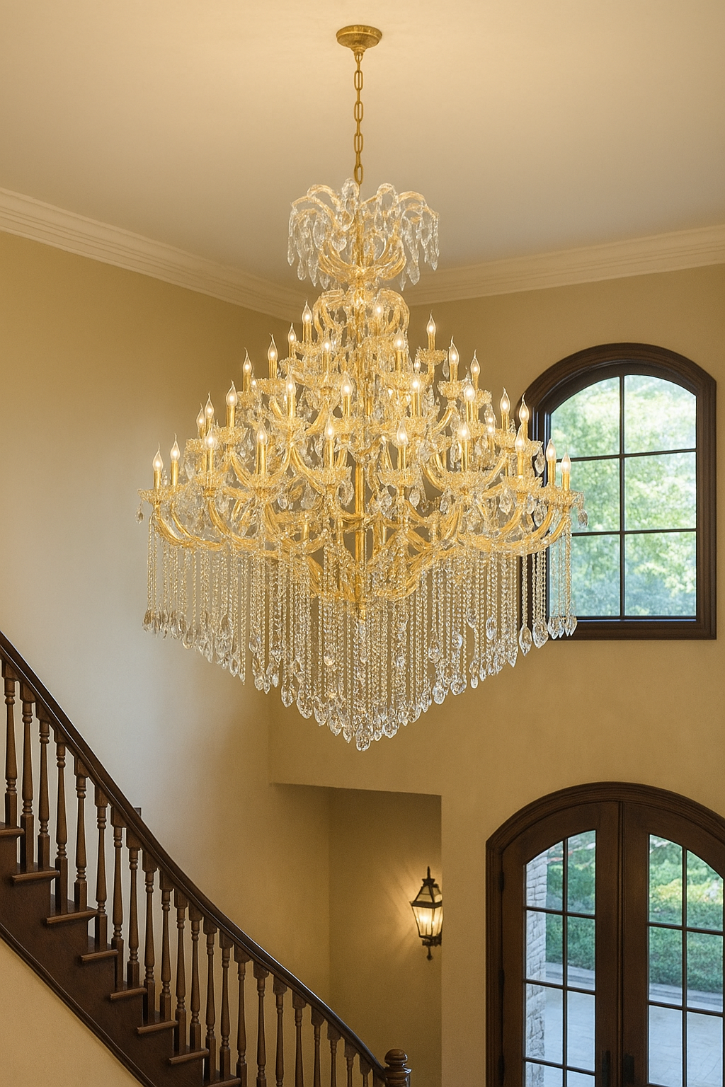HDC 44 Lights Grand Royal Multi-Tier Crystal Italian Chandelier