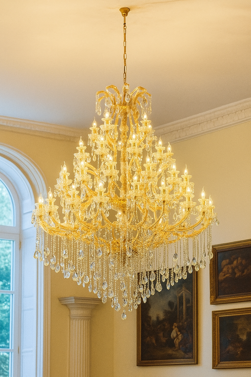 HDC 36 Lights Grand Royal Multi-Tier Crystal Italian Chandelier