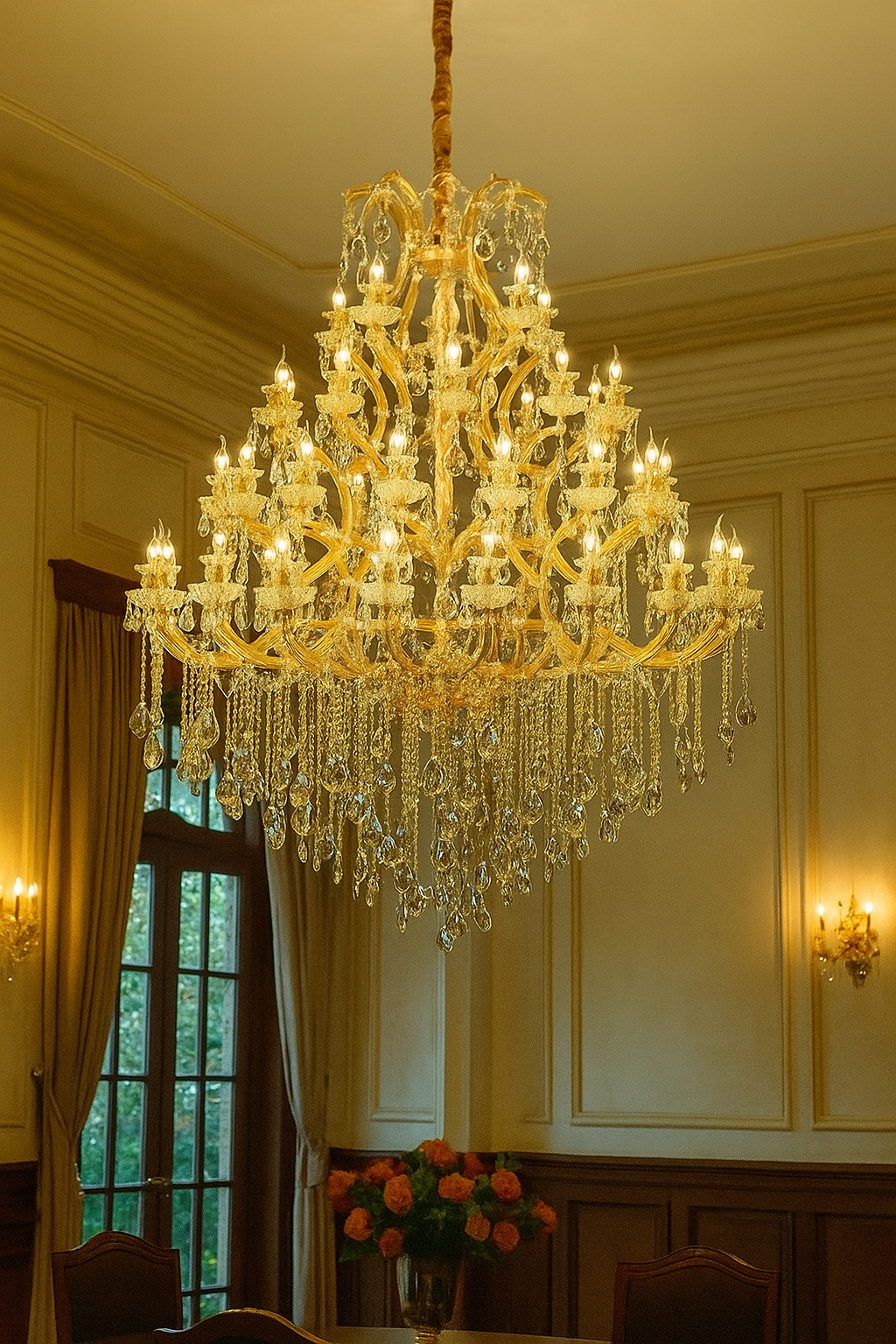 HDC 36 Lights Grand Royal Multi-Tier Crystal Italian Chandelier