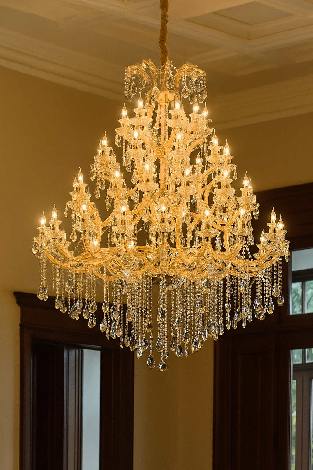 HDC 36 Lights Grand Royal Multi-Tier Crystal Italian Chandelier