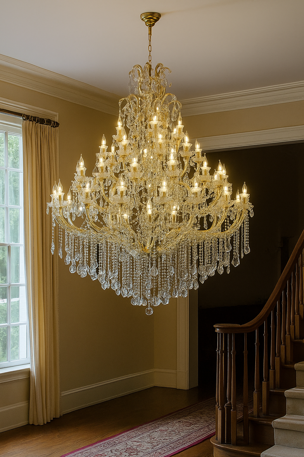 HDC 55 Lights Grand Royal Multi-Tier Crystal Italian Chandelier