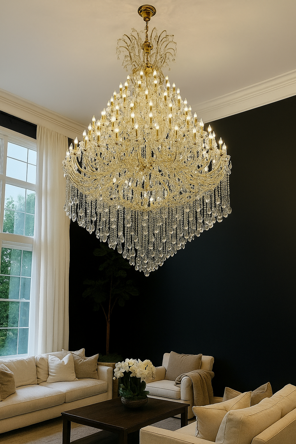 HDC 96 Lights Grand Royal Multi-Tier Crystal Italian Chandelier
