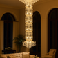 HDC 64 Lights Regal Cascade Crystal Tower Double Height Italian Chandelier