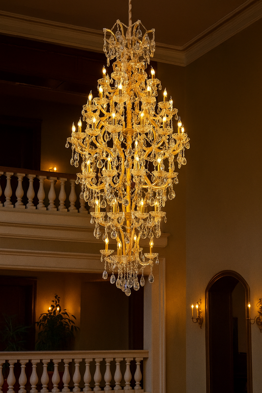 HDC 60 Lights Imperial Cascade Grand Crystal Italian Chandelier