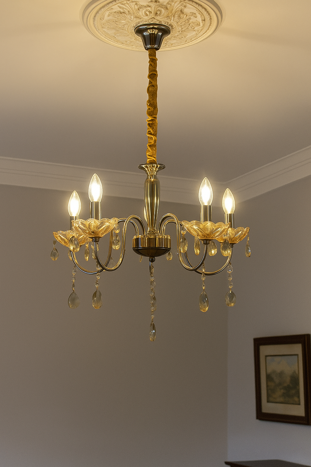 HDC 8 Lights Imperial Crystal Blossom Italian Chandelier For Living Room