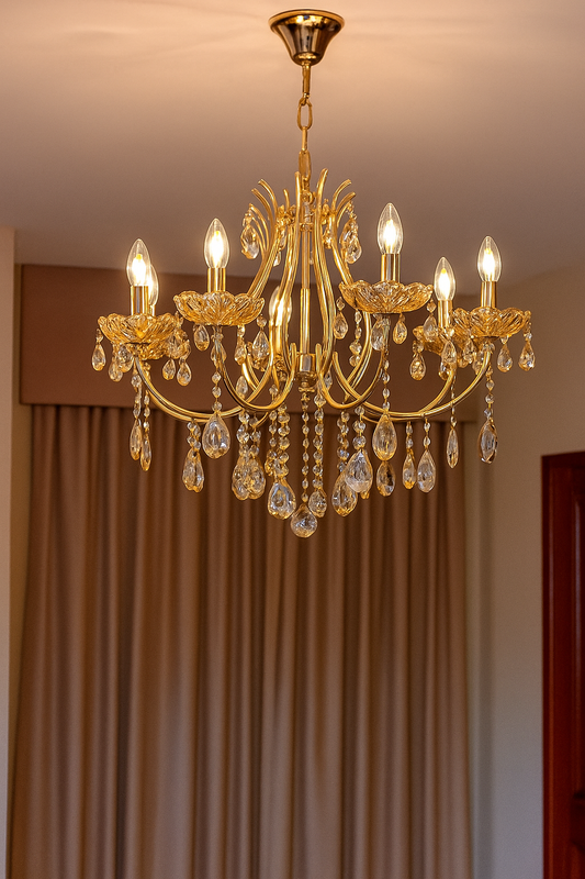 HDC 8 Lights Imperial Aurelia Crystal-Arm Italian Chandelier For Living Room