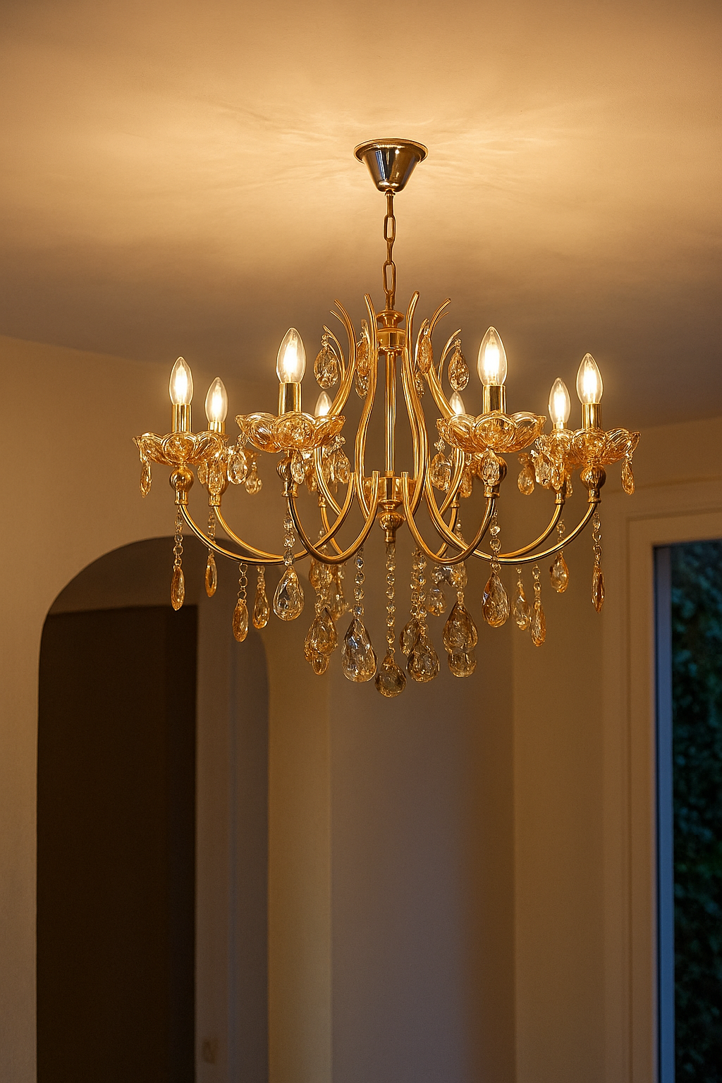 HDC 8 Lights Imperial Aurelia Crystal-Arm Italian Chandelier For Living Room