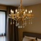 HDC 8 Lights Luxury Crystal Drop Italian Chandelier For Living Room