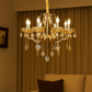 HDC 8 Lights Luxury Crystal Drop Italian Chandelier For Living Room