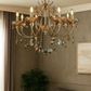 HDC 5 Lights Regal Aurora Crystal Italian Chandelier For Living Room
