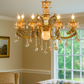 HDC 8 Lights Regal Baroque Crystal Italian Chandelier For Living Room