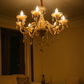 HDC 8 Lights Classic Amber Glass Italian Chandelier For Living Room