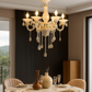 HDC 6 Lights Luminous Pearl Glass Italian Chandelier For Living Room
