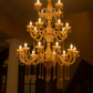HDC 24 Lights Grand Imperial Amber Glass Italian Chandelier For Living Room