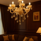 HDC 8 Lights Crystal Royale Amber Glass Italian Chandelier For Living Room