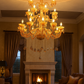 HDC 24 Lights Majestic Amber Grandeur Glass Italian Chandelier For Living Room