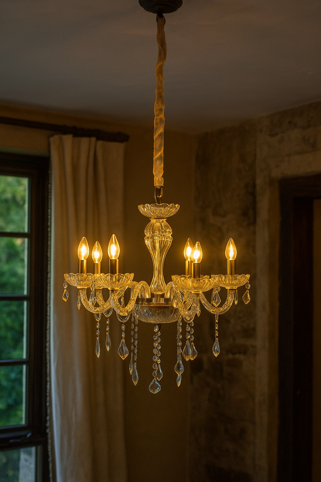 HDC  8-Light Crystal Radiance Premium Glass Chandelier